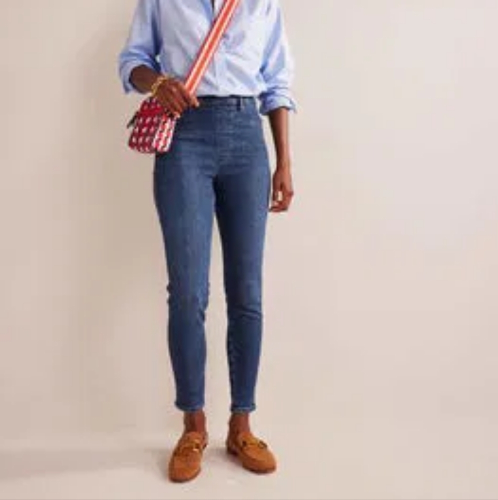 Boden High Rise Pull-On Slim Jeans 28/6